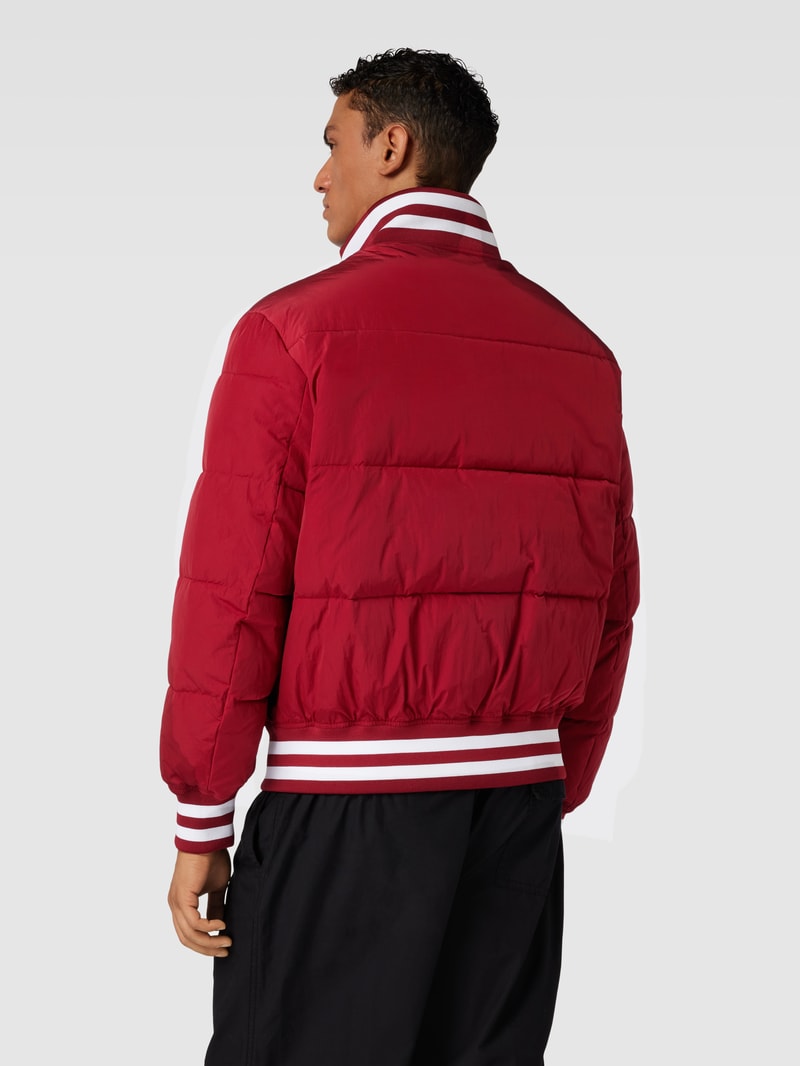 Bomberjacke mit Label-Stitching Modell 'NEW VARSITY' in rot