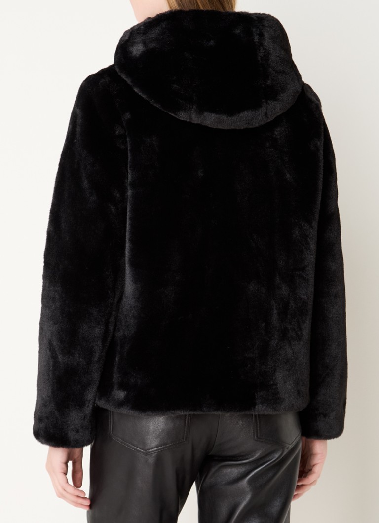 Jacheta din piele organica Claudie Pierlot Félicien cu buzunare laterale