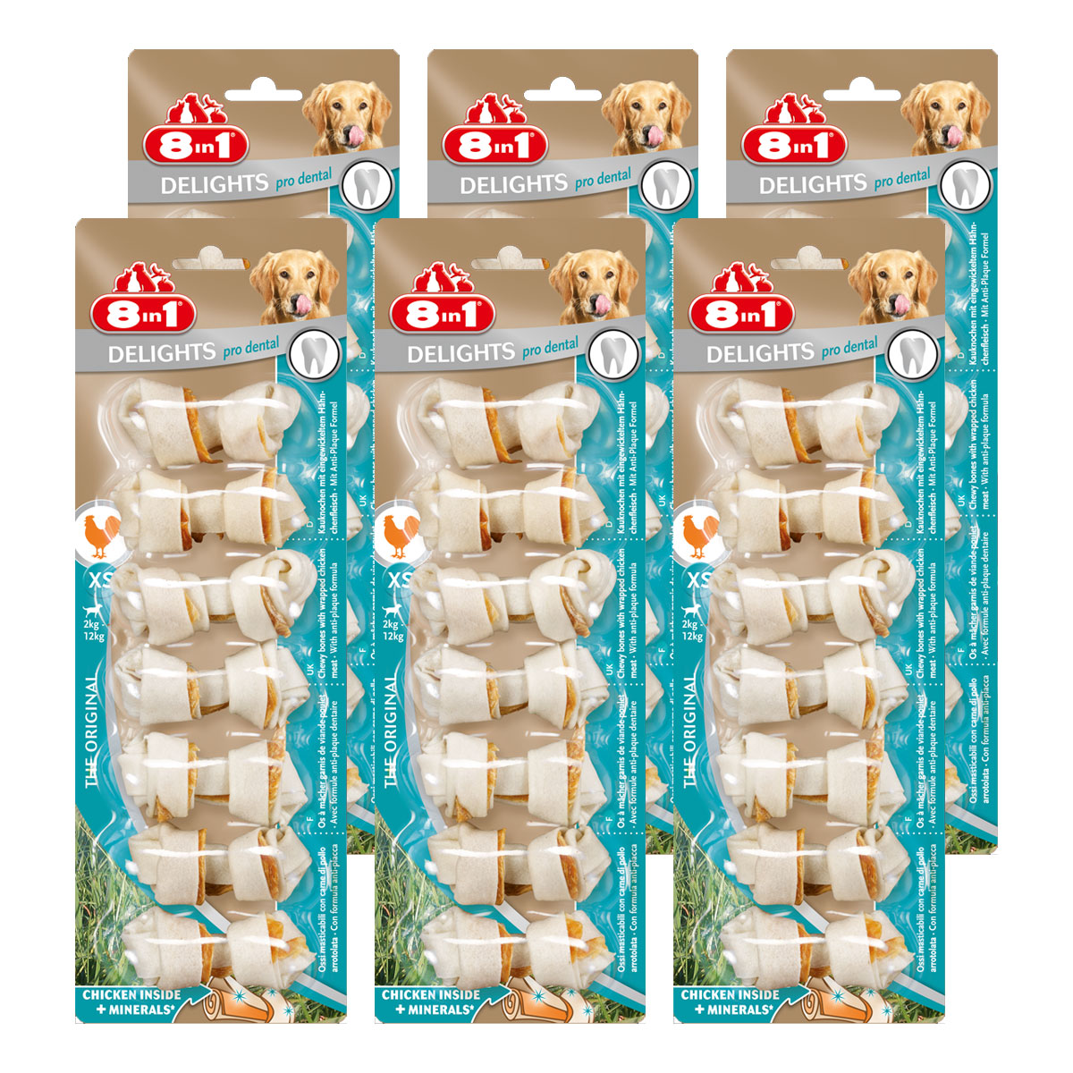 8in1 Hundesnacks Delights pro dental Kauknochen bei ZooRoyal