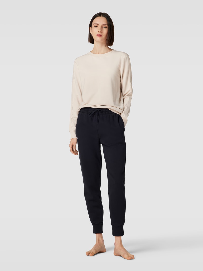 Sweatshirt mit Galonstreifen Modell 'ESTABLISHED' in beige
