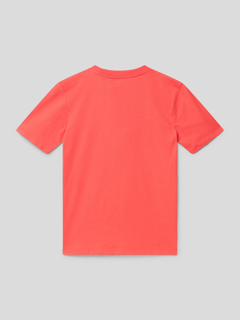 T-Shirt mit Label-Print in rot