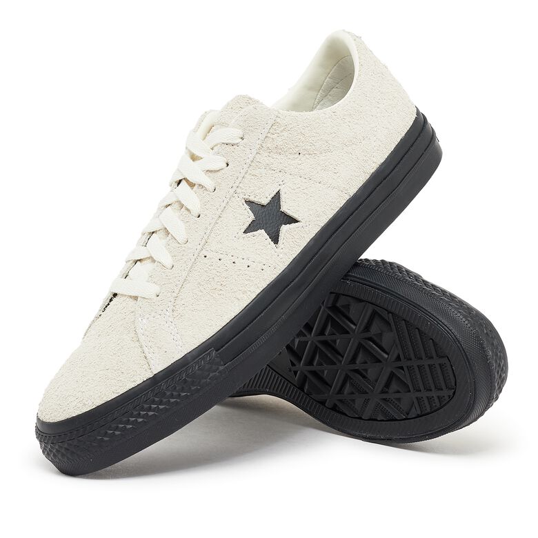 Converse Cons One Star Pro Shaggy Suede egret/egret/black