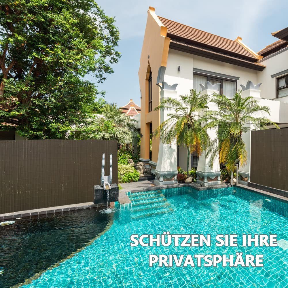interGo Sichtschutzzaunmatten PVC Sichtschutzmatte Sichtschutz Wetterfest Zaun Zaunmatte, (Sichtschutzzaunmatten-Set)
