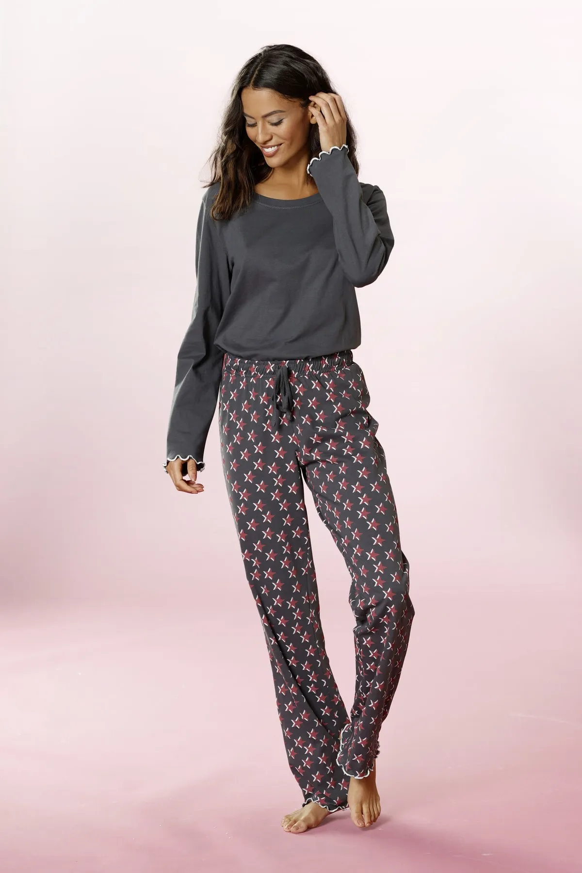 Vivance  Pyjama set - Braun - Unifarben