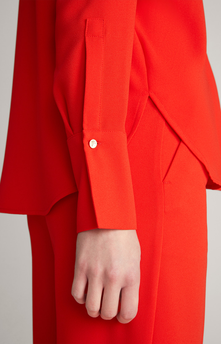 Crêpe-Bluse in Rot