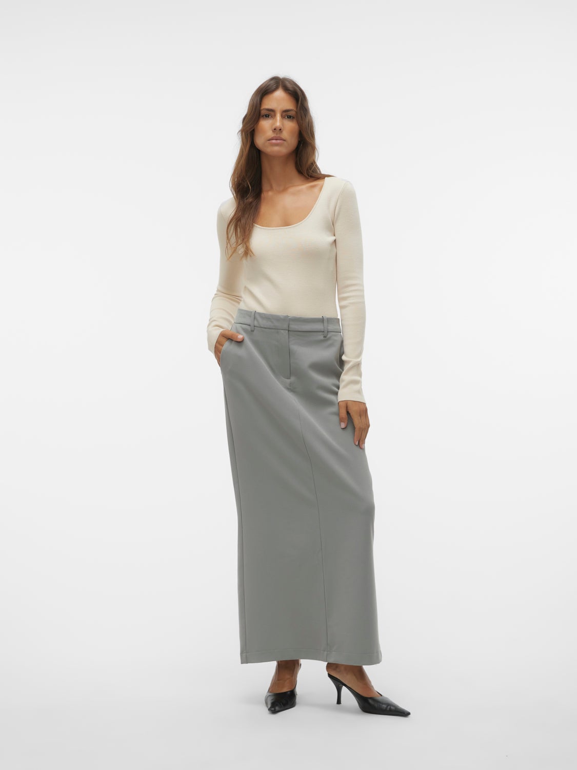 VMMATHILDE Mittlere Taille Langer Rock