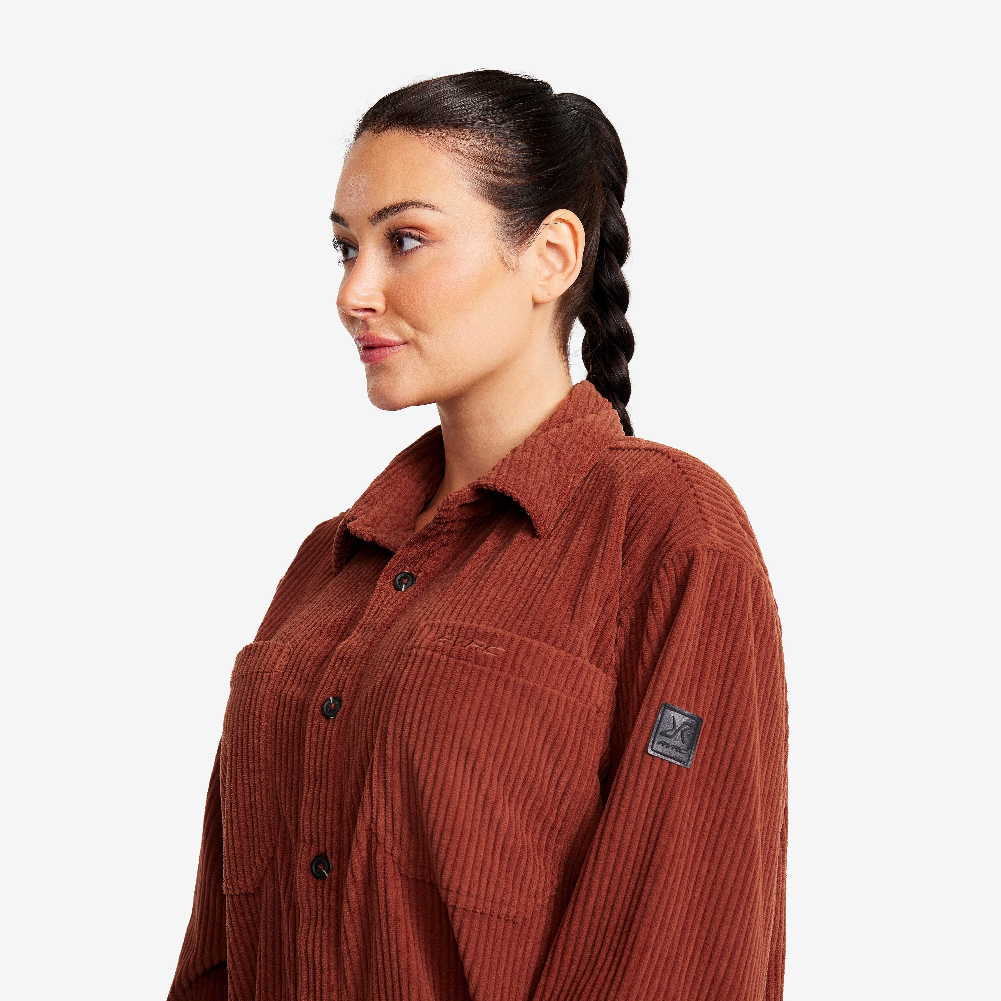 Cord Shirt Femme Smoked Paprika