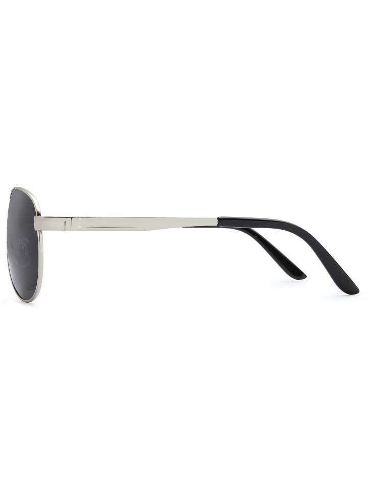 styleBREAKER Piloten Sonnenbrille in Silber / Grau günstig kaufen onesize