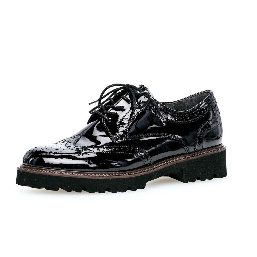 Gabor fashion Schnürschuh schwarz