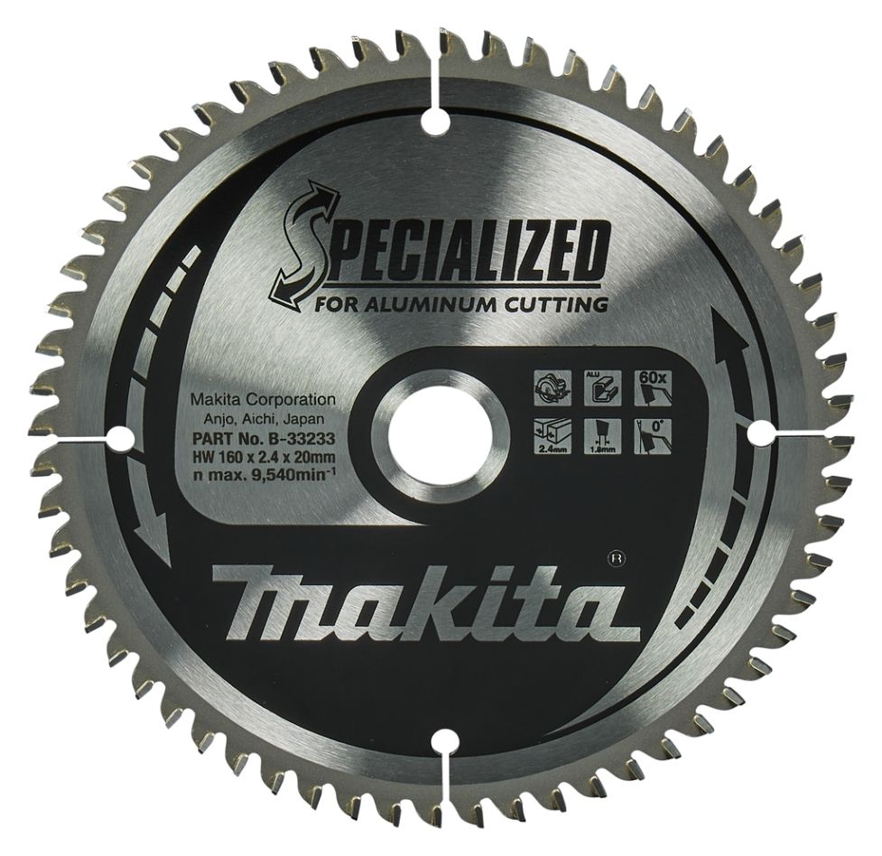 Makita pribor B-33233 HM list pile Specifikacije Aluminij 160 x 20 x 60T