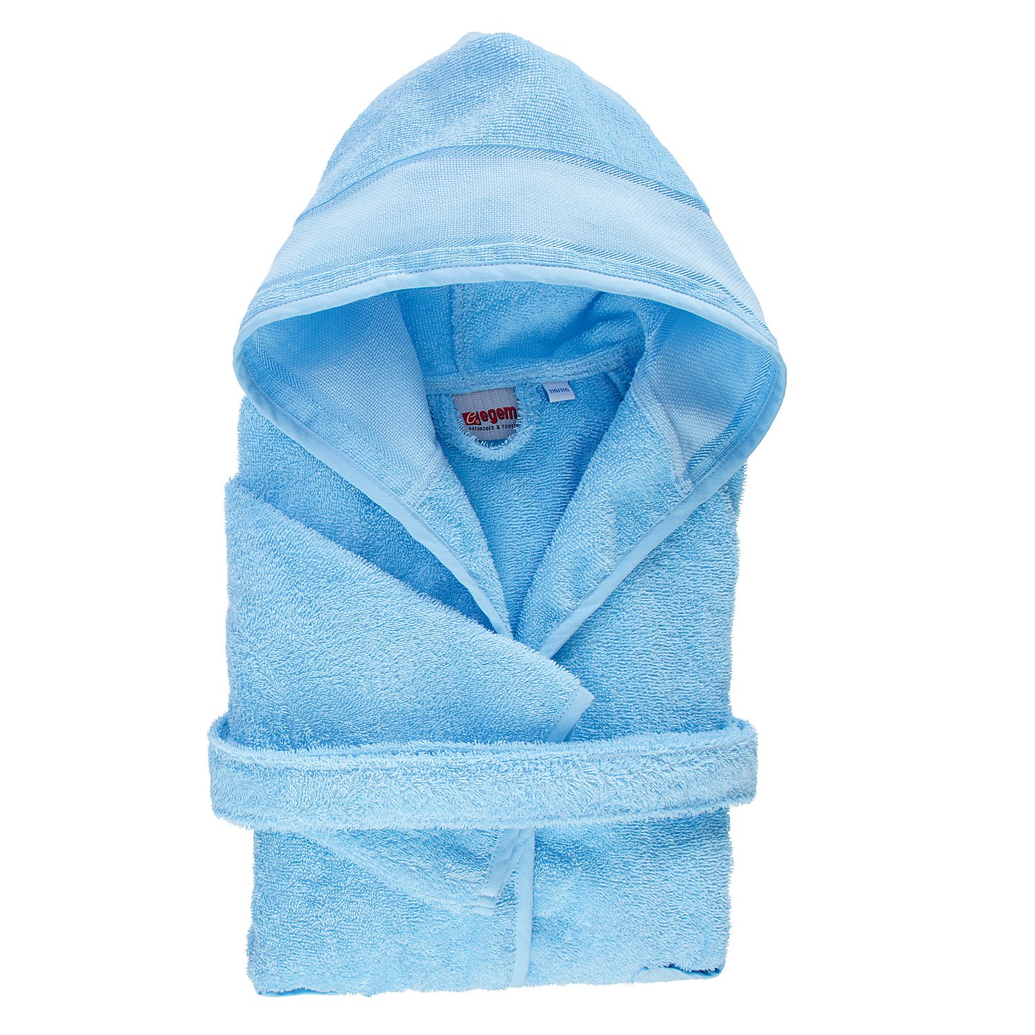 buttinette Kinder-Bademantel, Größe 110/116, blau