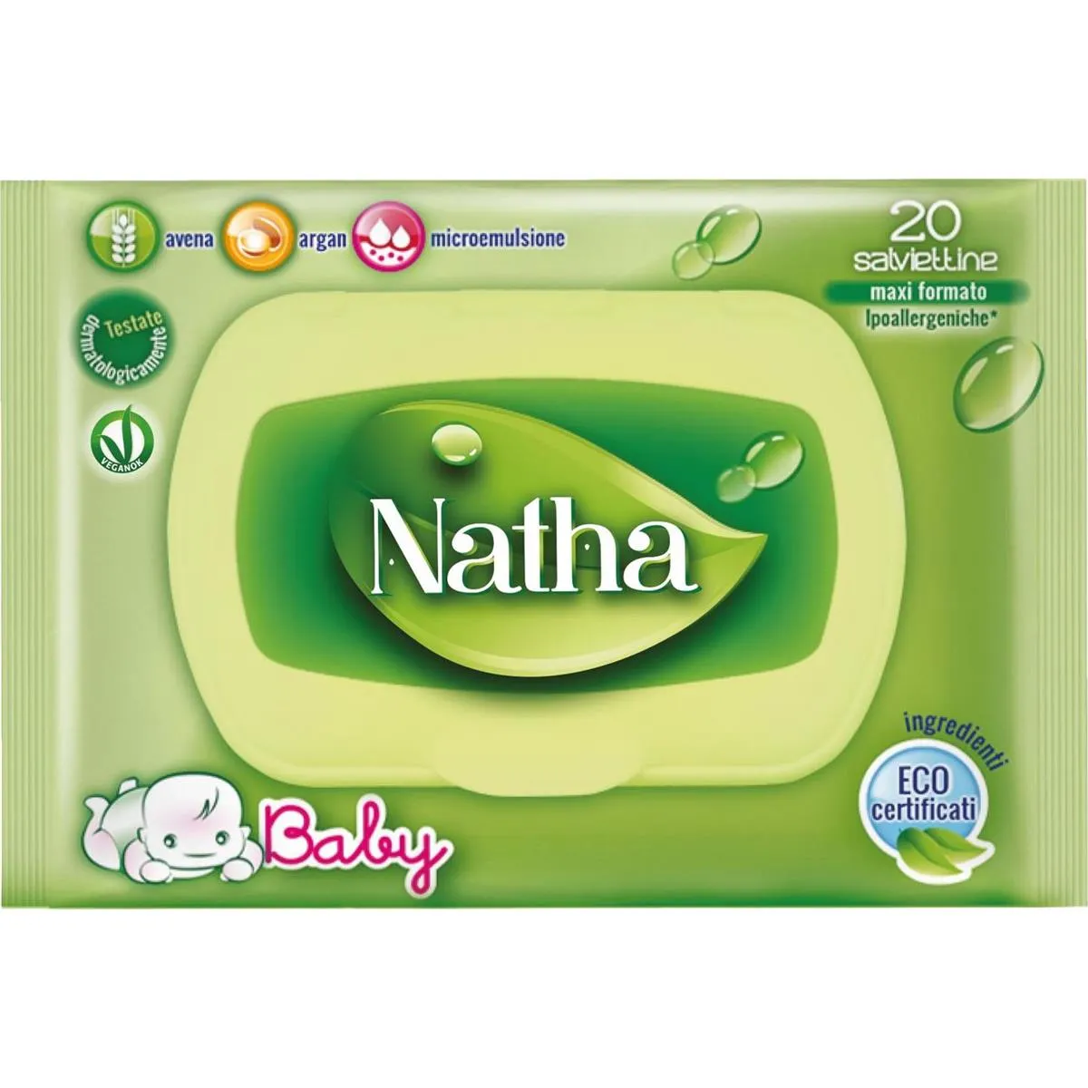 20 lingettes pour bébé