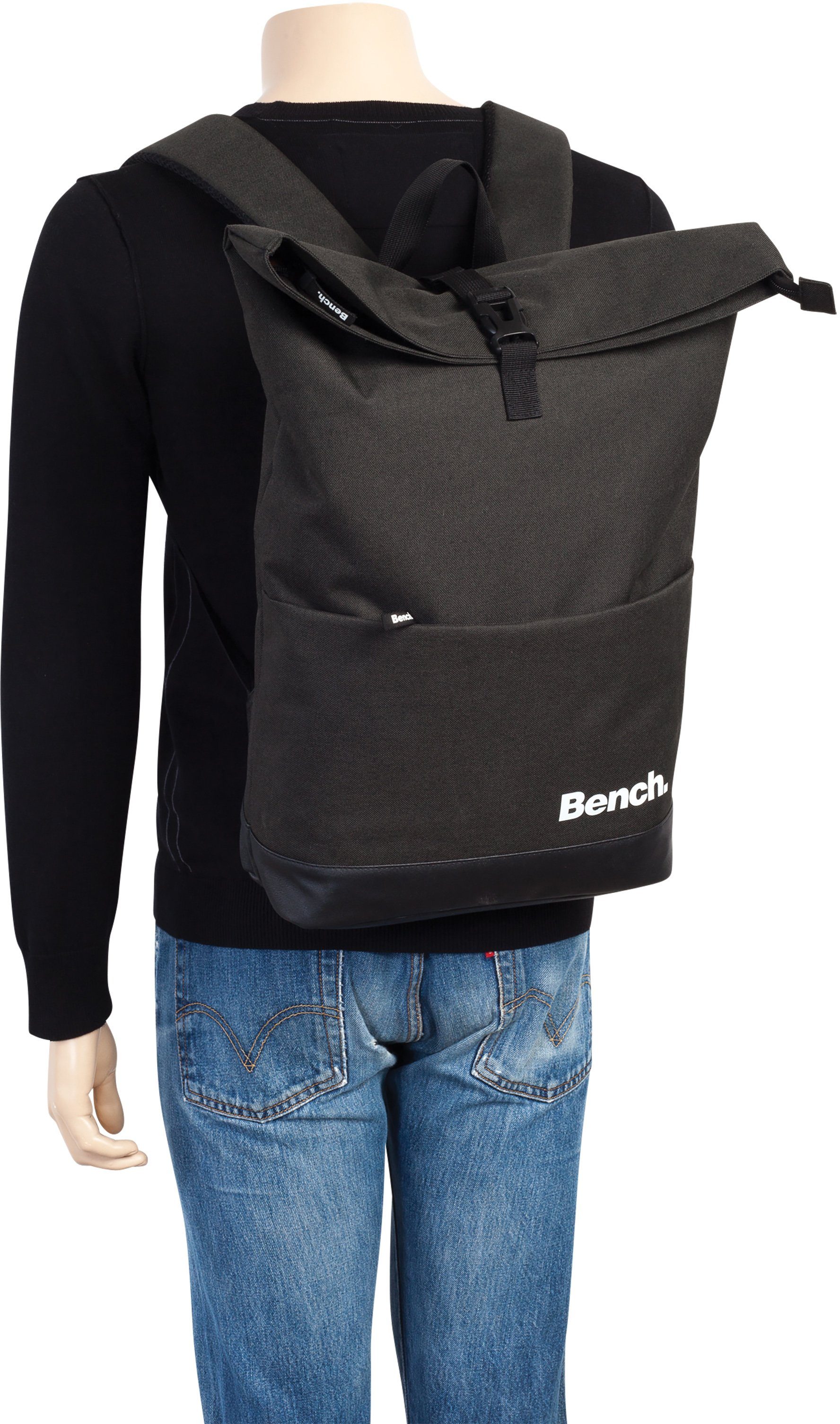 Bench. Laptoprucksack Roll-Top, schwarz