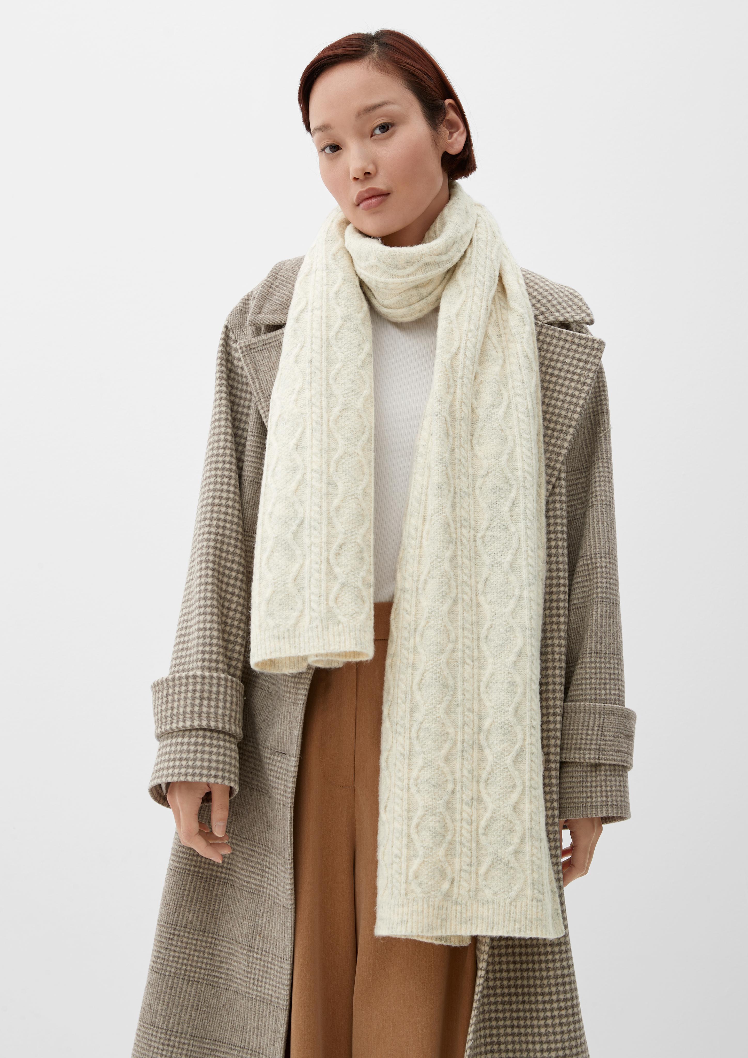 Melange-Schal mit Strickmuster  2122376-02W0
