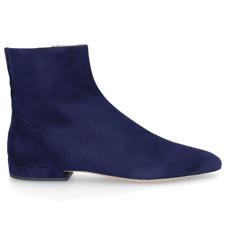 Chloé - Klassische Stiefeletten LAUREN Kalbsveloursleder - blau
