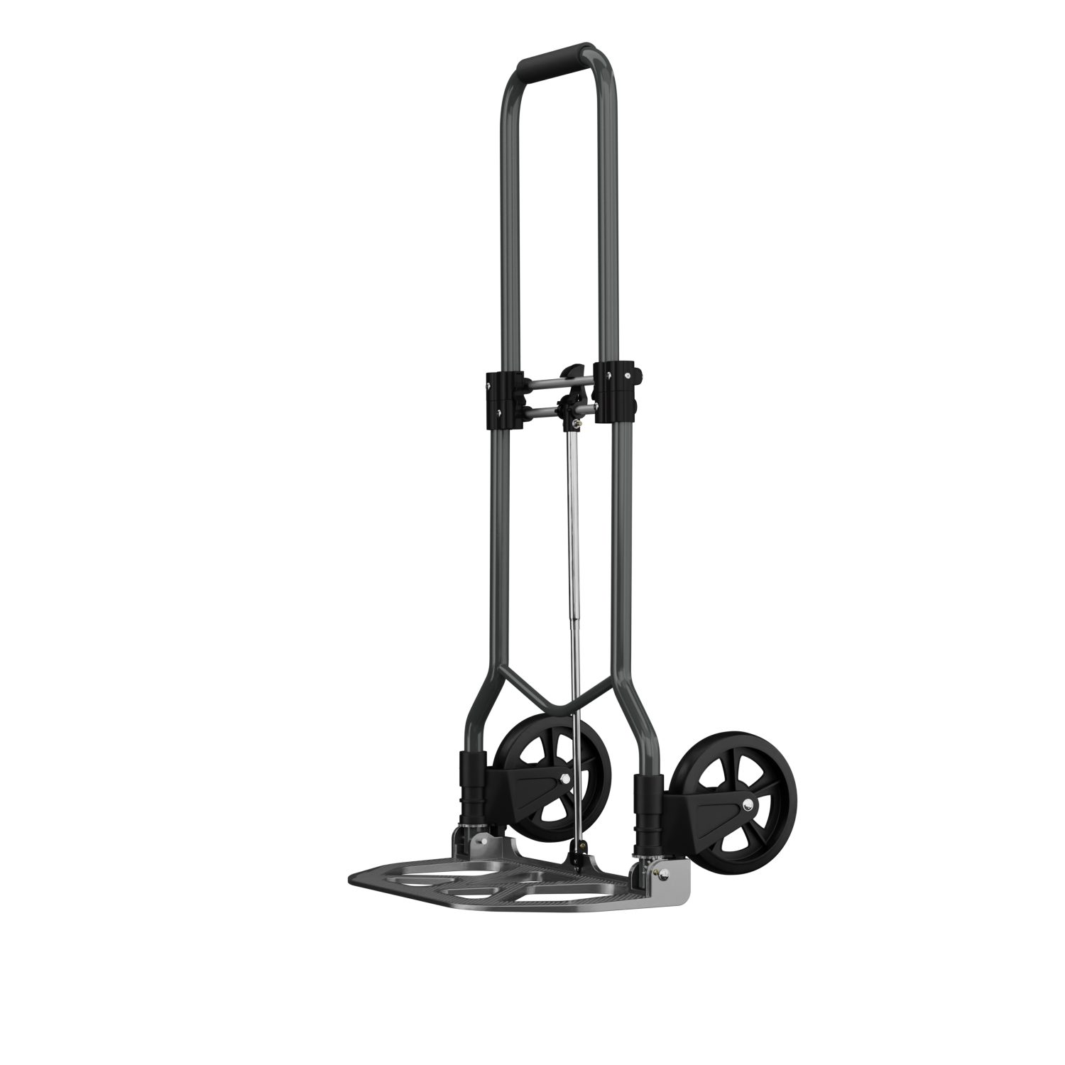 TroniTechnik Sackkarre Handkarre Transportkarre Handwagen, klappbar bis 100 kg Tragfähigkeit, (Transportkarre mit fixierbarem Tragegriff, rutschfeste Transportfläche), faltbar, BxTxH 48x42x98cm, Handkarre zum Transport, Schaumstoffgriff