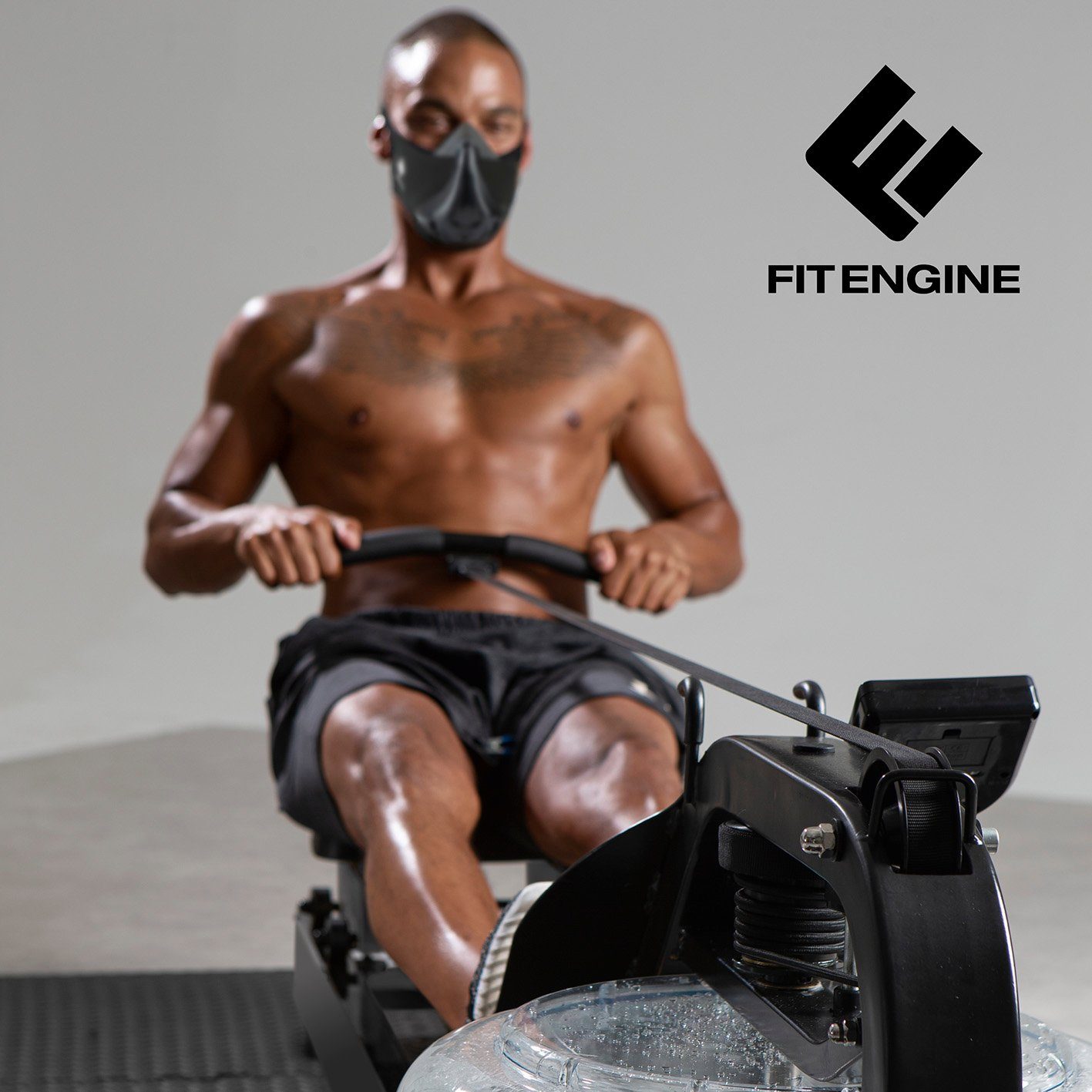 FitEngine Rudergerät Ruderzugmaschine Smart inkl. Bluetooth