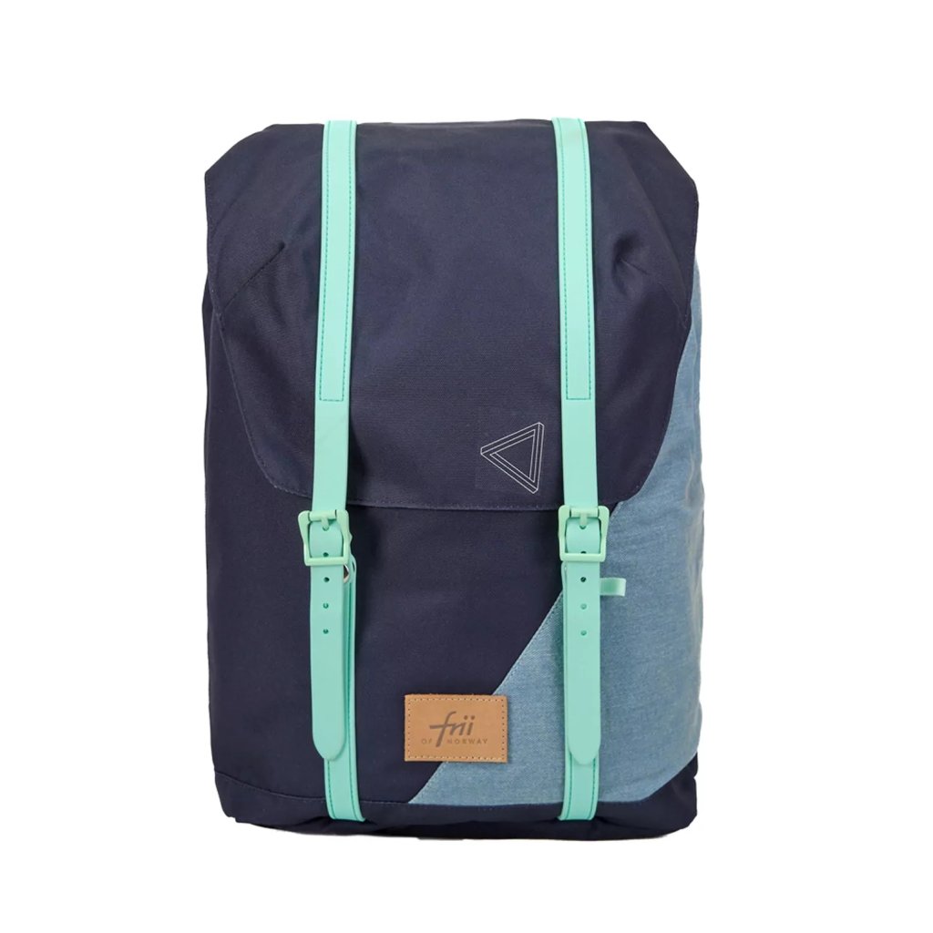 Frii of Norway Ergonomischer Schulrucksack 30L Neon Blue Denim