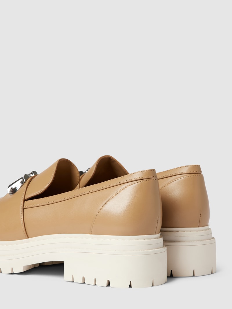 Penny-Loafer mit Label-Applikation Modell 'PARKER LUG LOAFER' in camel
