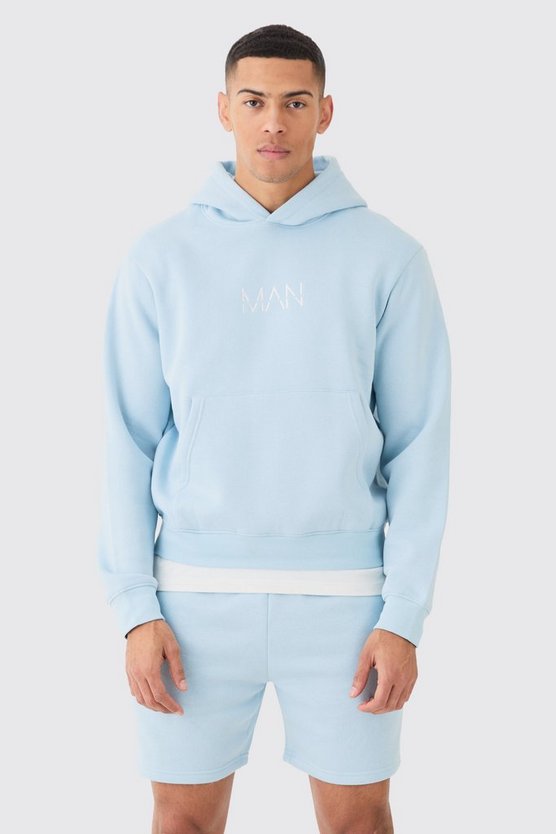 Kurzer kastiger Man Hoodie-Trainingsanzug