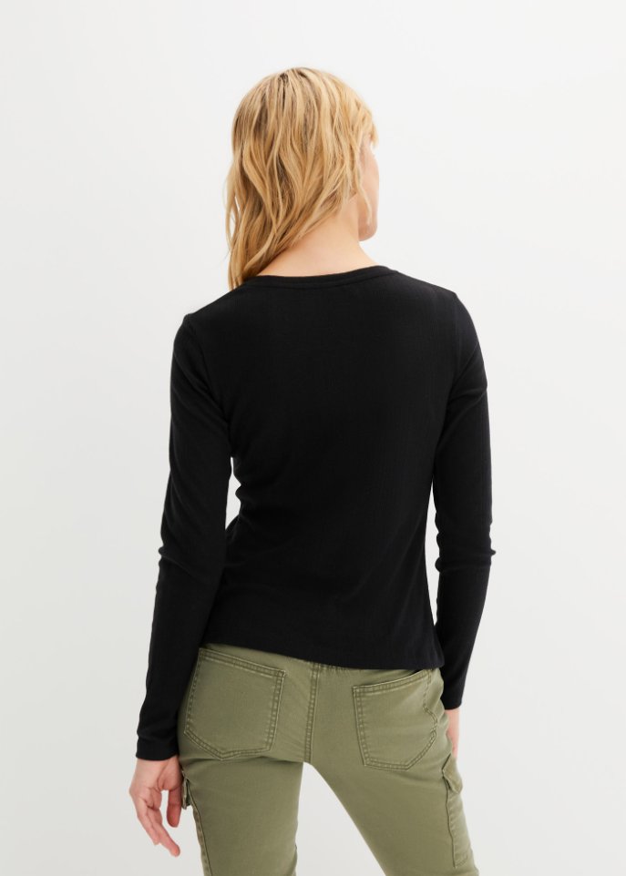 Langarmshirt in Strickoptik