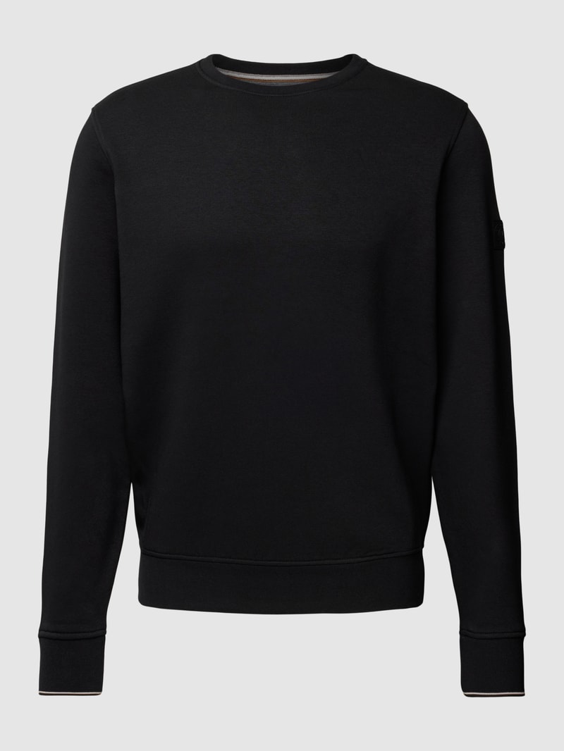 Sweatshirt mit Rundhalsausschnitt in schwarz