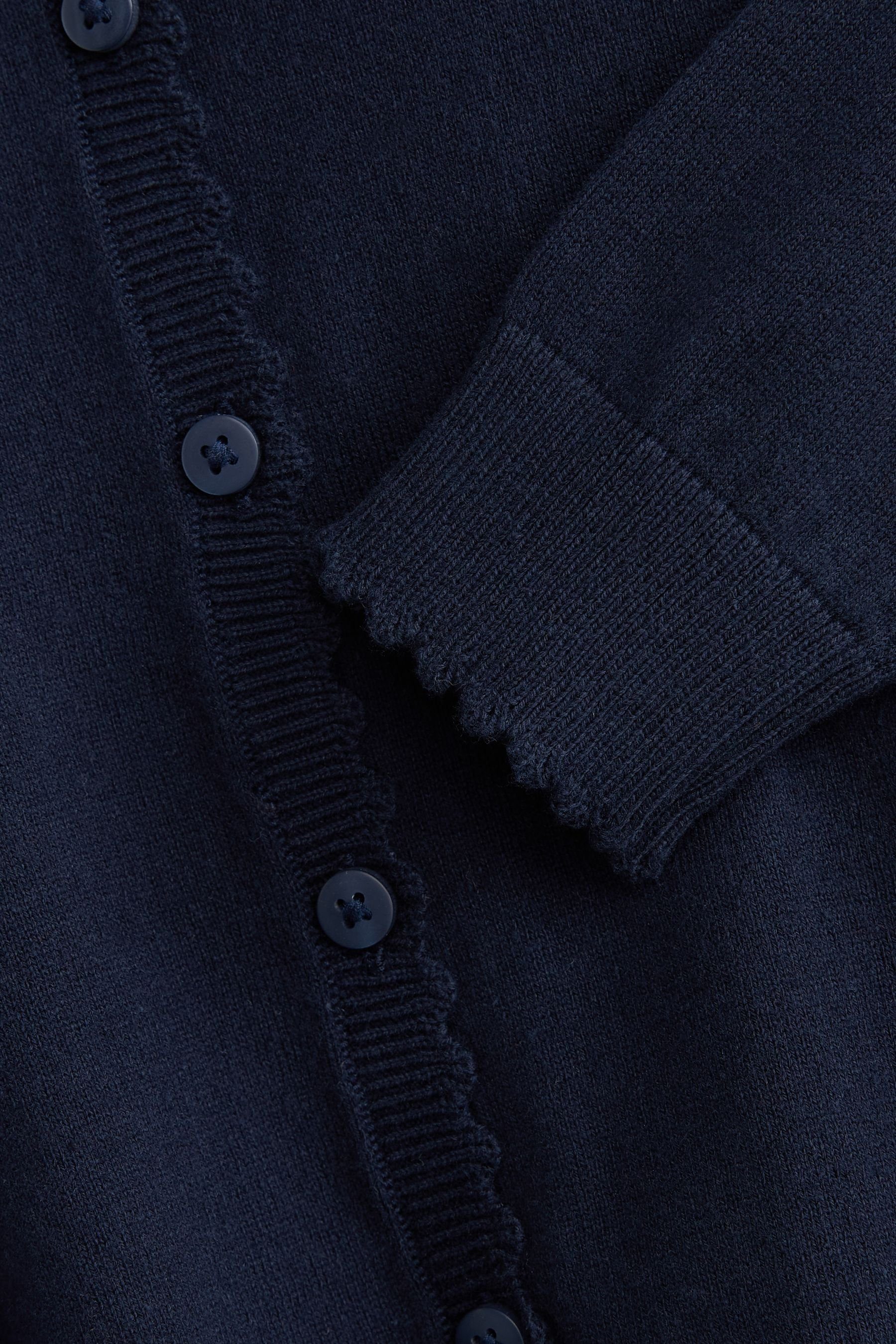 Next Strickjacke Cardigan mit Bogenkante und Baumwollanteil (1-tlg)