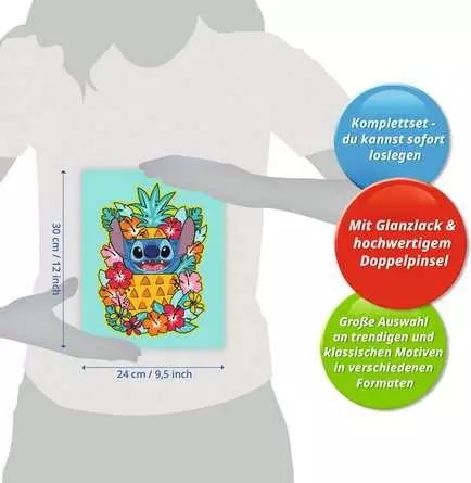 CreArt Disney Stitch - Malen nach Zahlen für Erwachsene