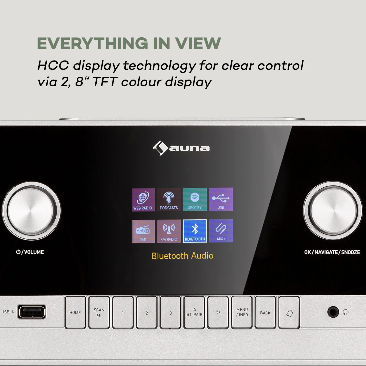 Auna Connect 150 MKII 2.1-Internetradio DAB/DAB+/FM Spotify BT 2,8