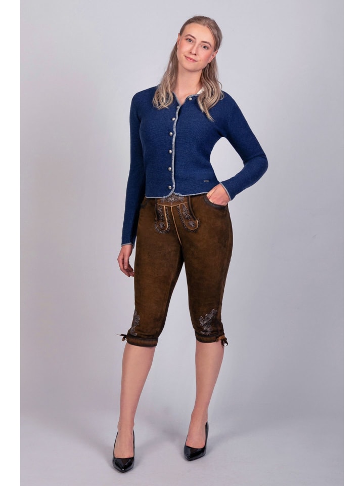 Edelnice Lederhose in dunkelbraun günstig kaufen