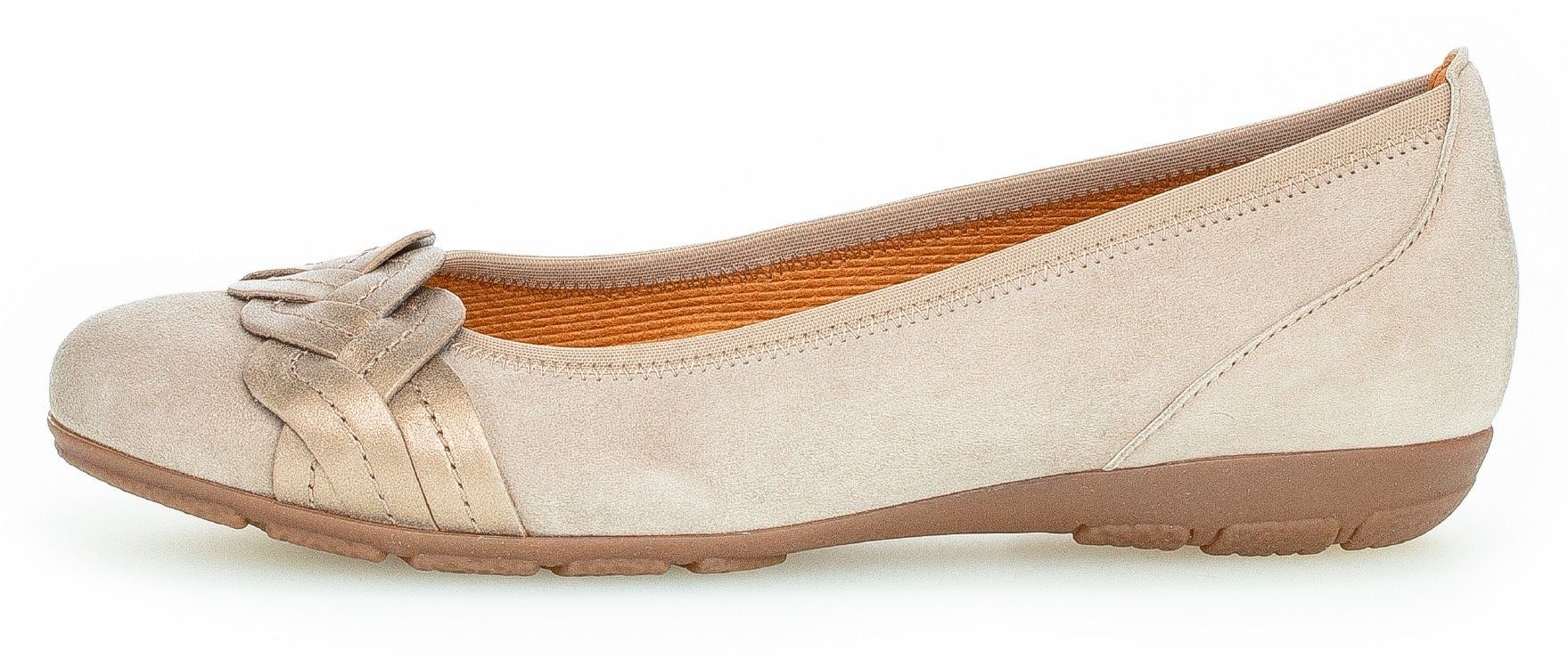 Gabor Ballerina mit Zierriegel im Metalliclook