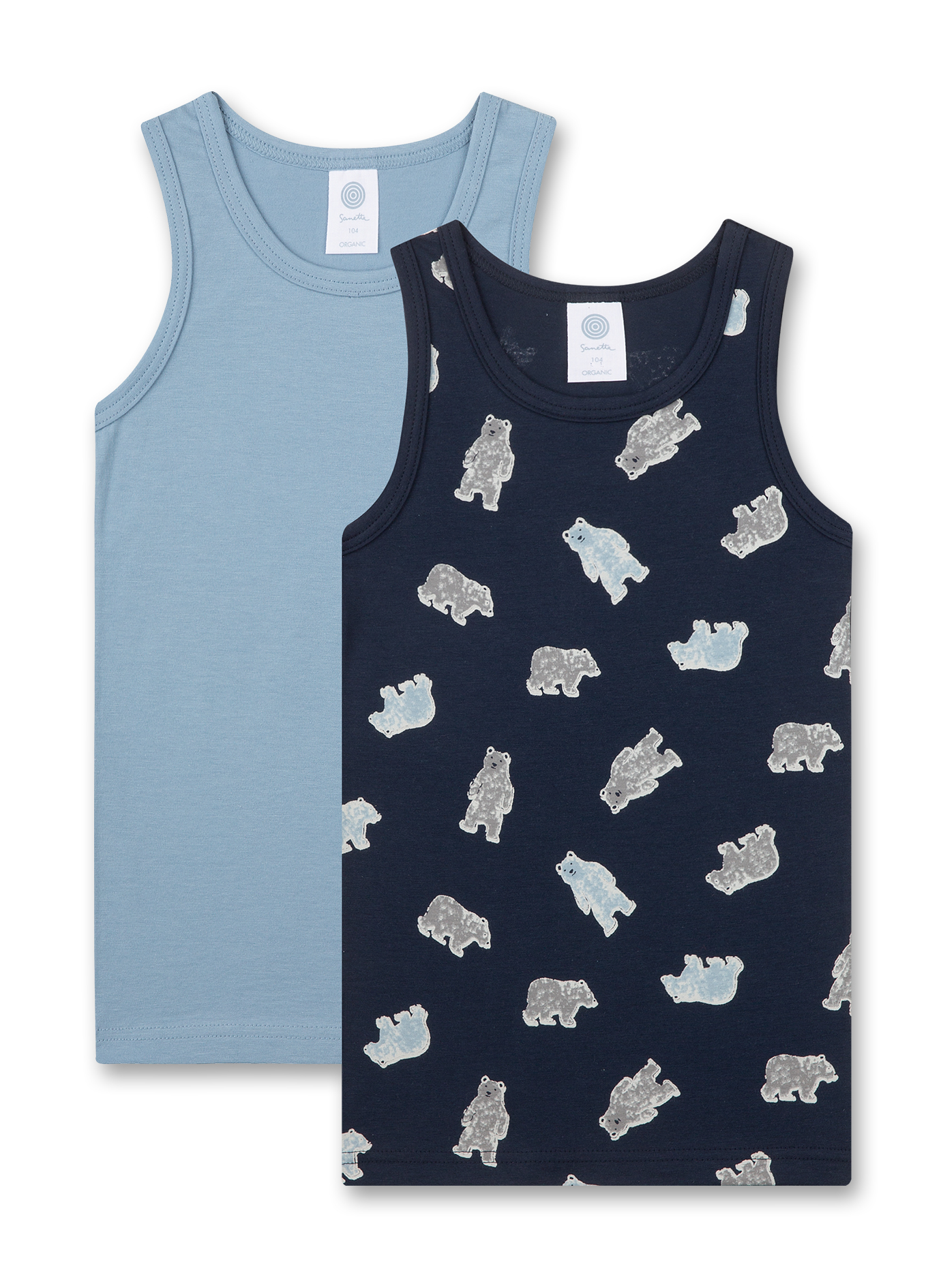 Jungen-Unterhemd (Doppelpack) Blau