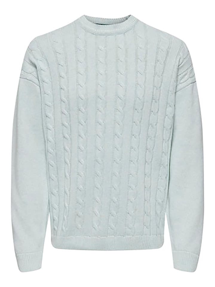 ONLY & SONS Pullover in Hellblau günstig kaufen