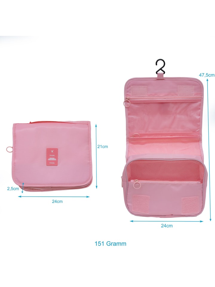 Intirilife Wasserfeste Kosmetiktasche in APRICOT ROSA günstig kaufen onesize