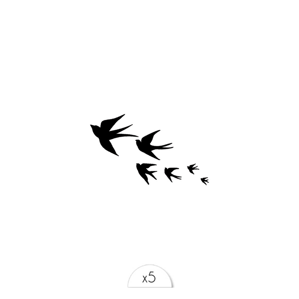 Sioou Envolée d'oiseaux Tatouage éphémère