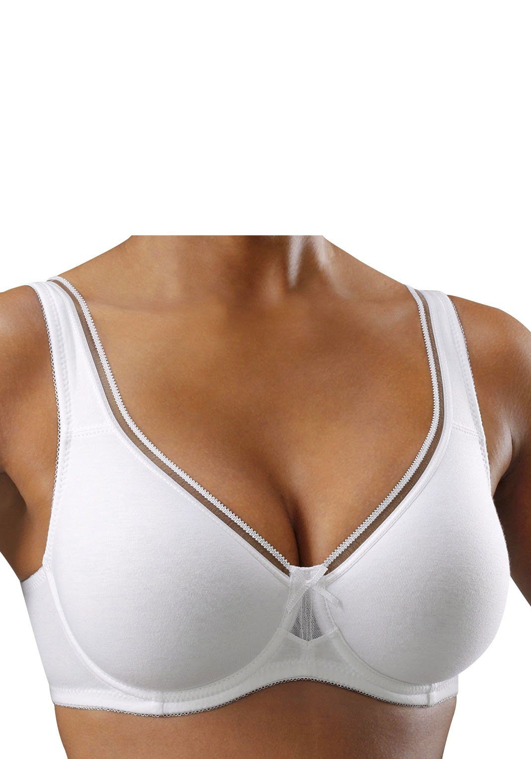 petite fleur Minimizer-BH (Packung, 2 Stück) aus Baumwolle mit nahtlosen ungefütterten Cups, Basic Dessous