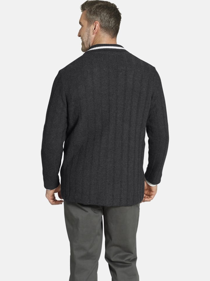 Charles Colby Strickjacke DUKE MODEST in dunkelgrau günstig kaufen