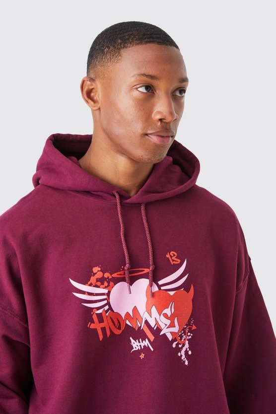 Hoodie mit Herz-Print