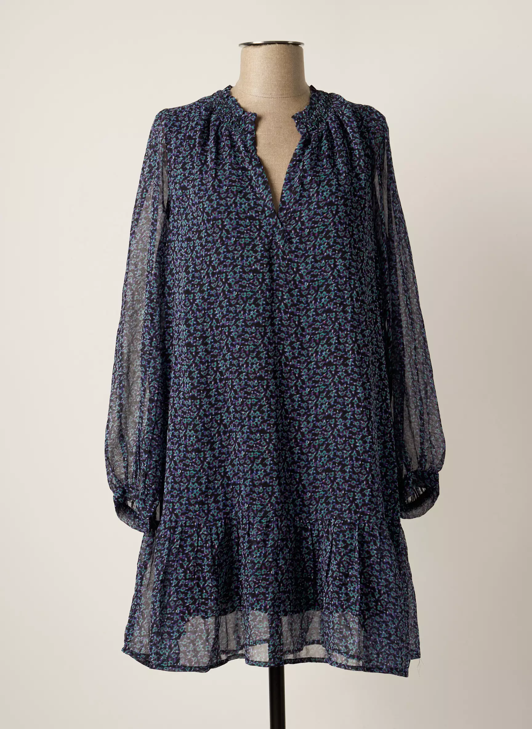 An Ge Robes Mi Longues Femme couleur noir