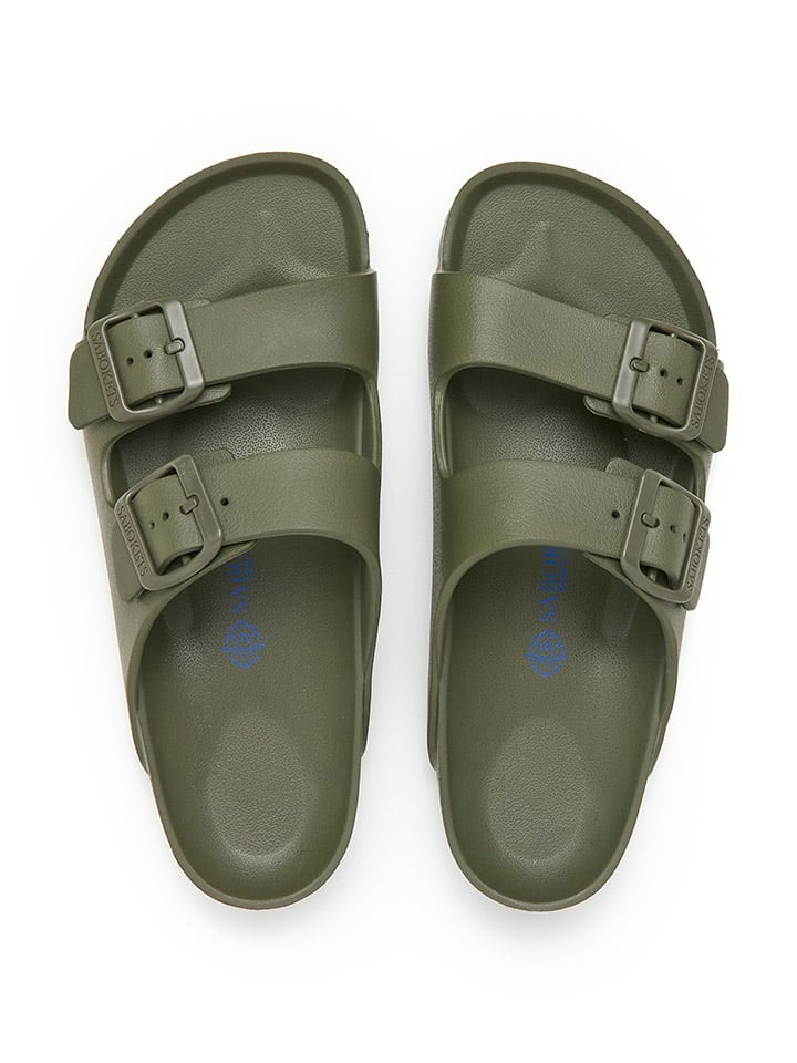 SABOKETS Pantoletten in Khaki günstig kaufen