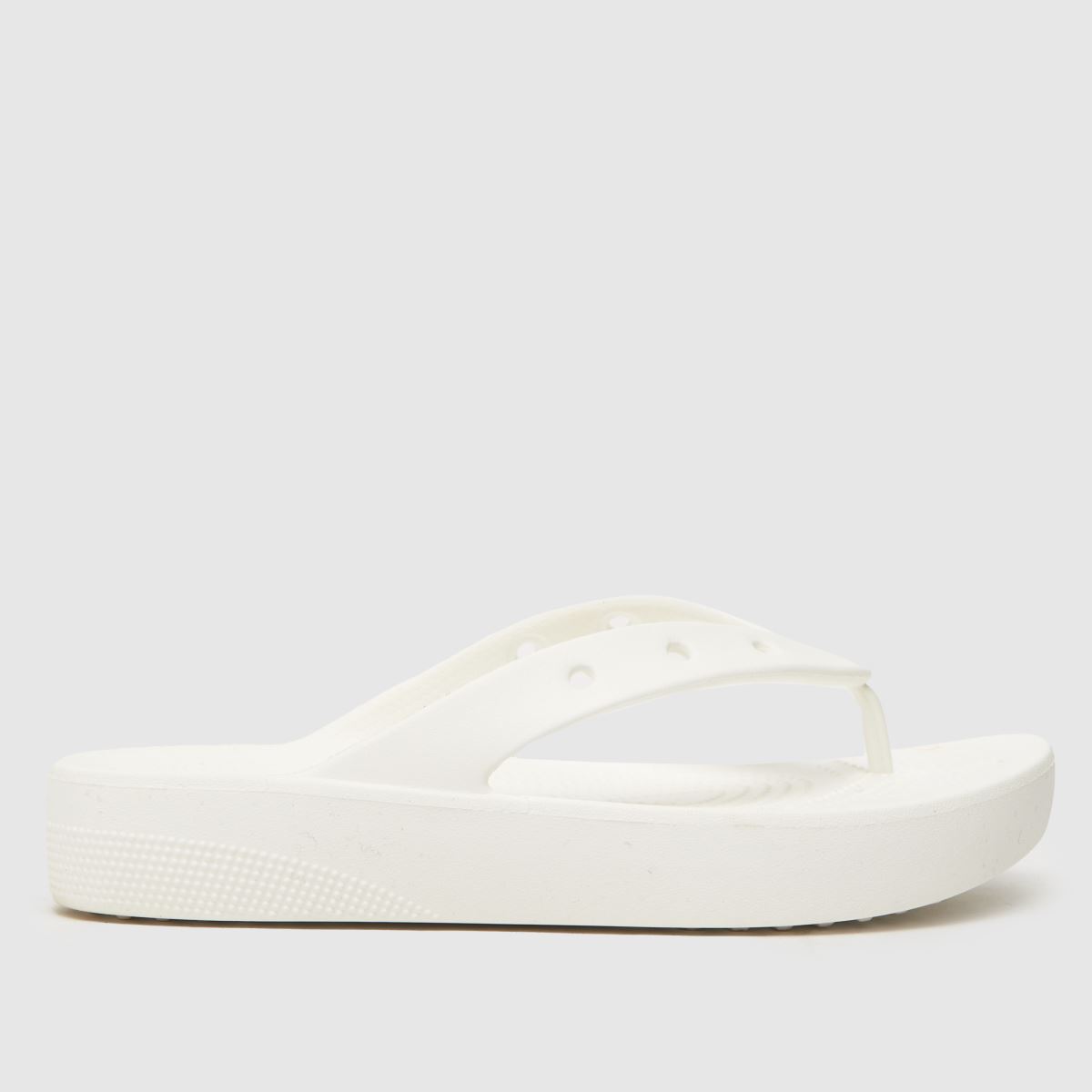 Crocs Classic platformos flip-flip szandál fehér színben
