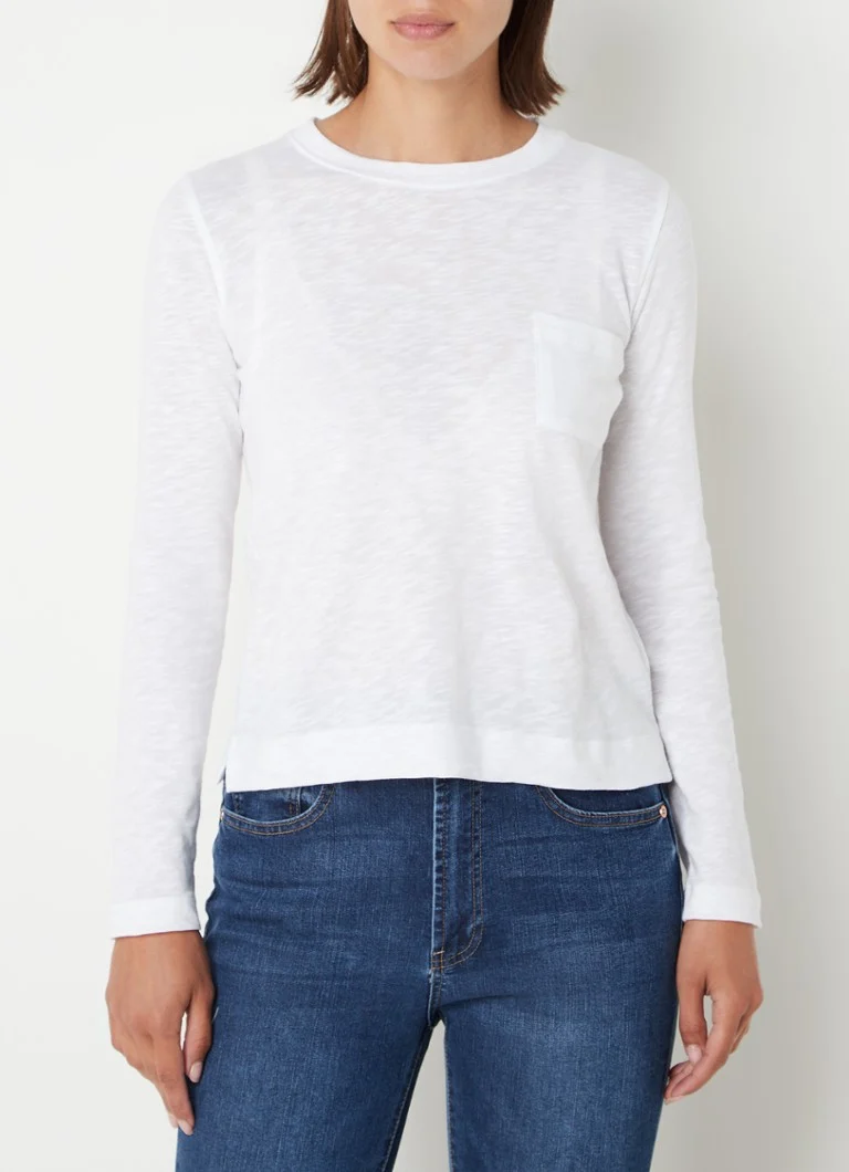Whistles Cotton long-sleeved shirt with stretch