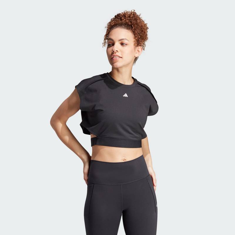 adidas Power AEROREADY Crop-Shirt Croptop Damen