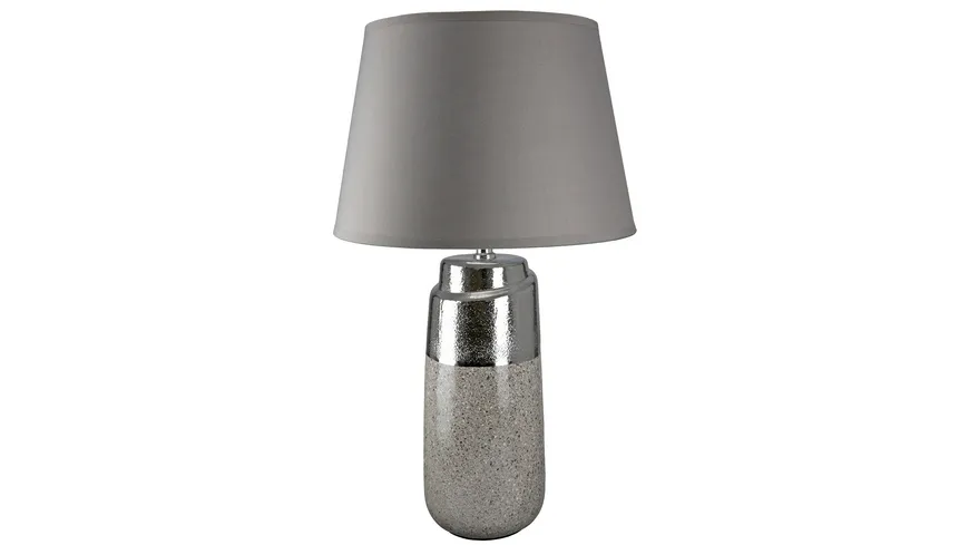 GILDE Lampe Marmo H=52cm silber, grau