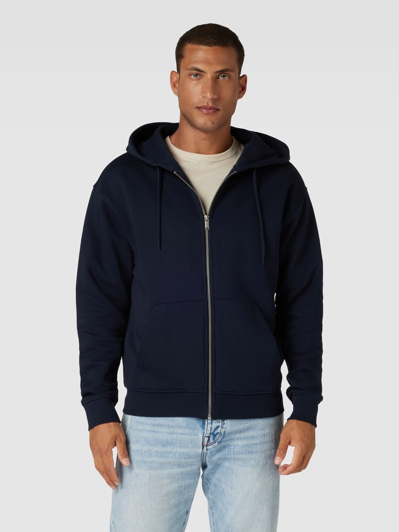 Sweatjacke mit Kapuze in dunkelblau