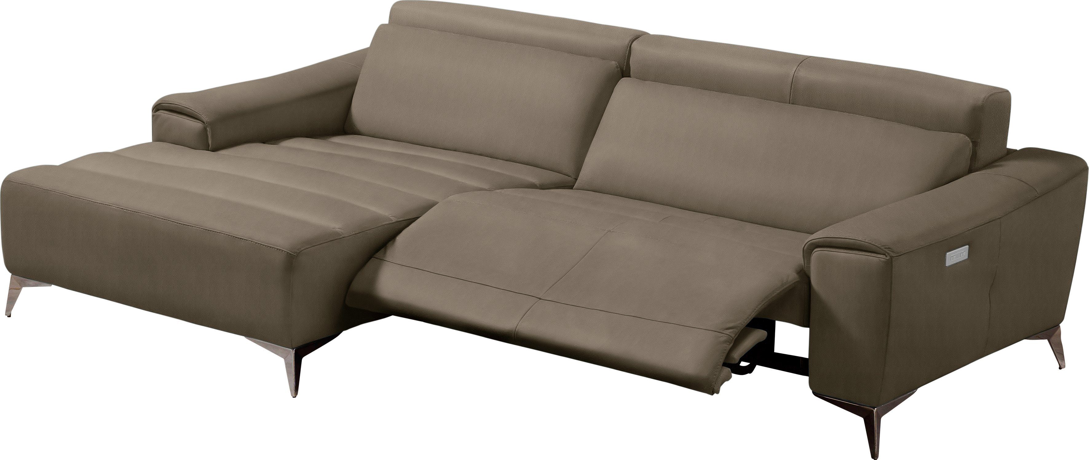 Egoitaliano Ecksofa Suzette, mit Recamiere, inkl. 1 elektronischen Relaxfunktion