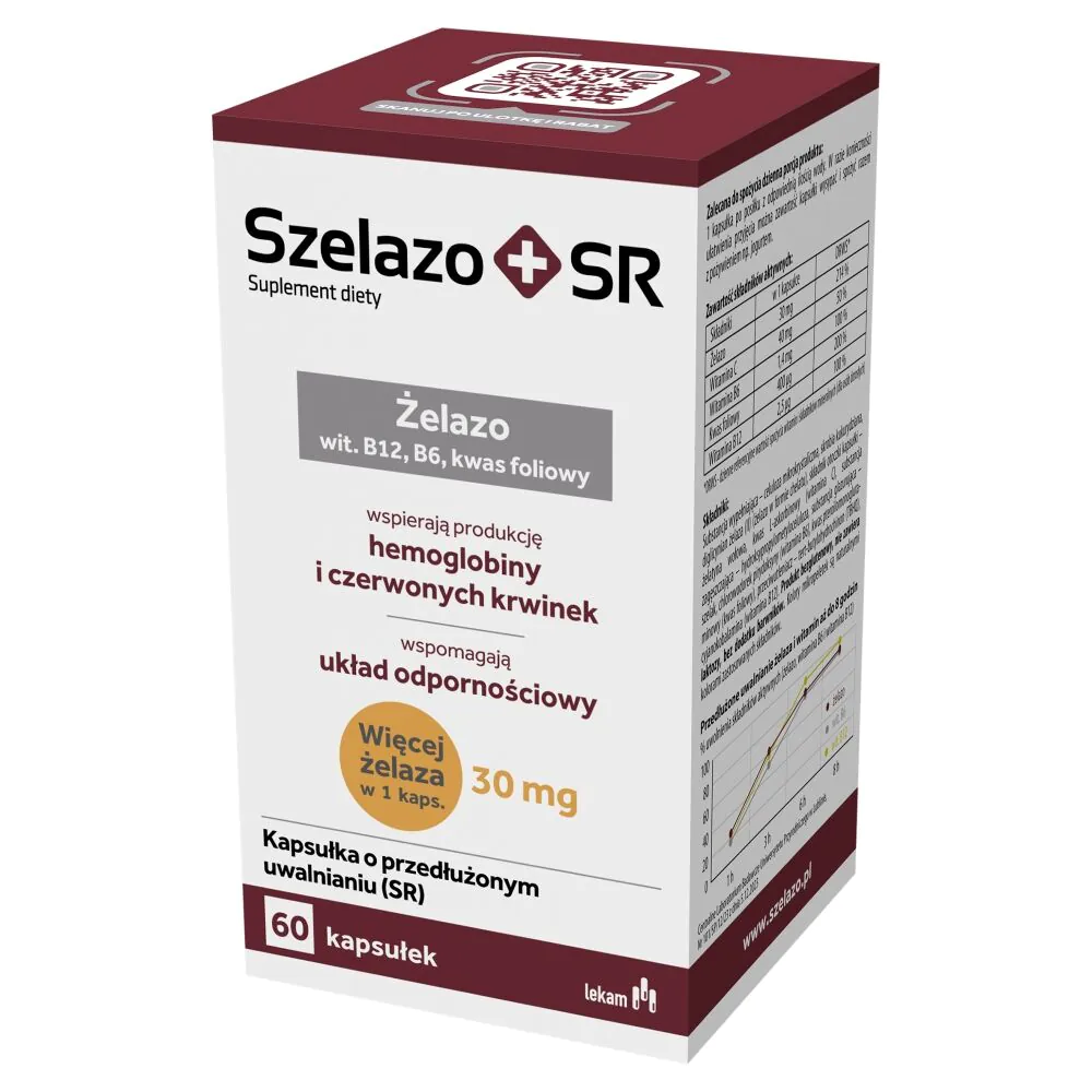 Szelazo+ SR, Συμπλήρωμα διατροφής με σίδηρο και βιταμίνες, Κάψουλες