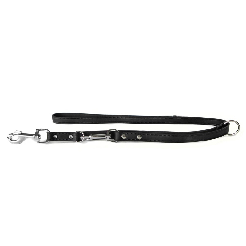 Das Lederband Hundeleinen Das Lederband Führleine Weinheim schwarz 2 m, 1,2 cm