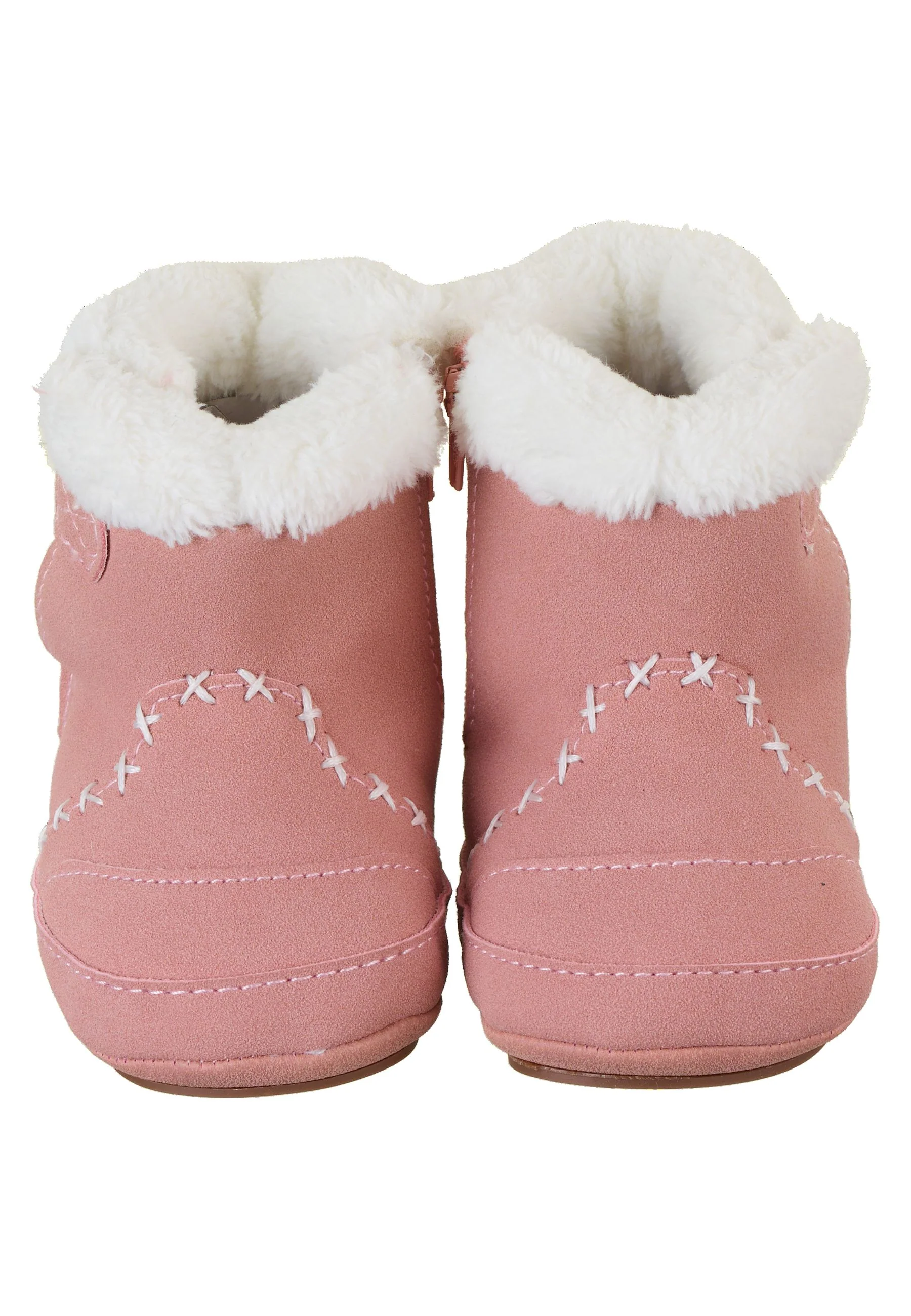 Baby-Stiefel aus Kunstleder uni, rutschfeste Sohle