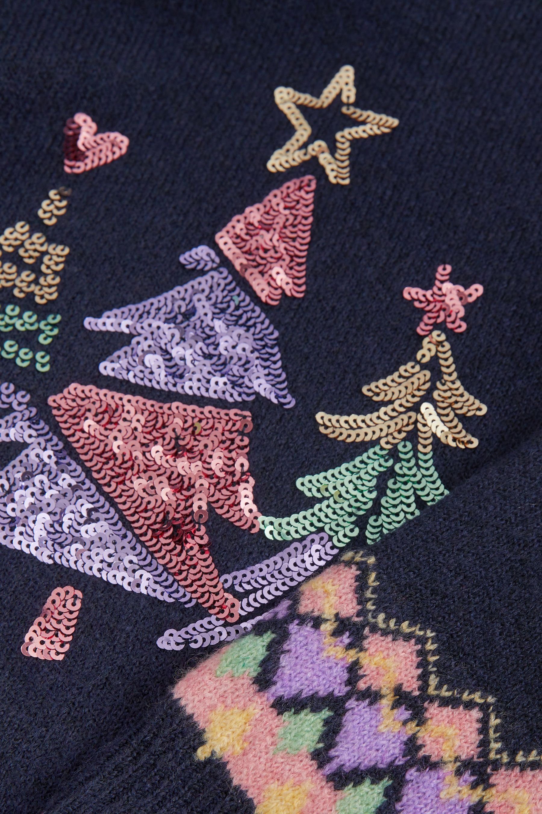 Next Rundhalspullover Pullover mit Weihnachtsbaum (1-tlg)